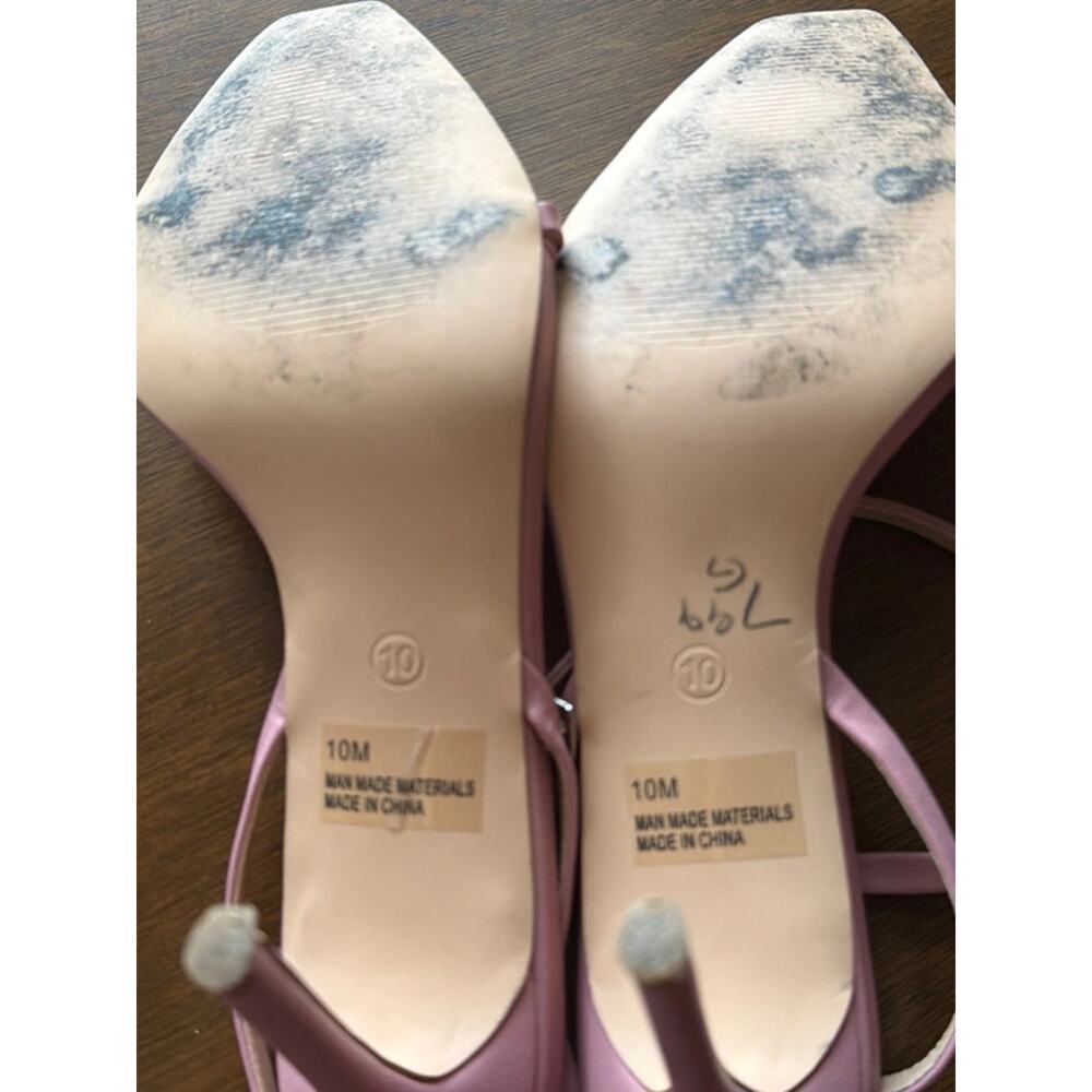 Fashion nova pink Squirtle ankle strap heels 10 EUC 307 - Picture 7 of 7